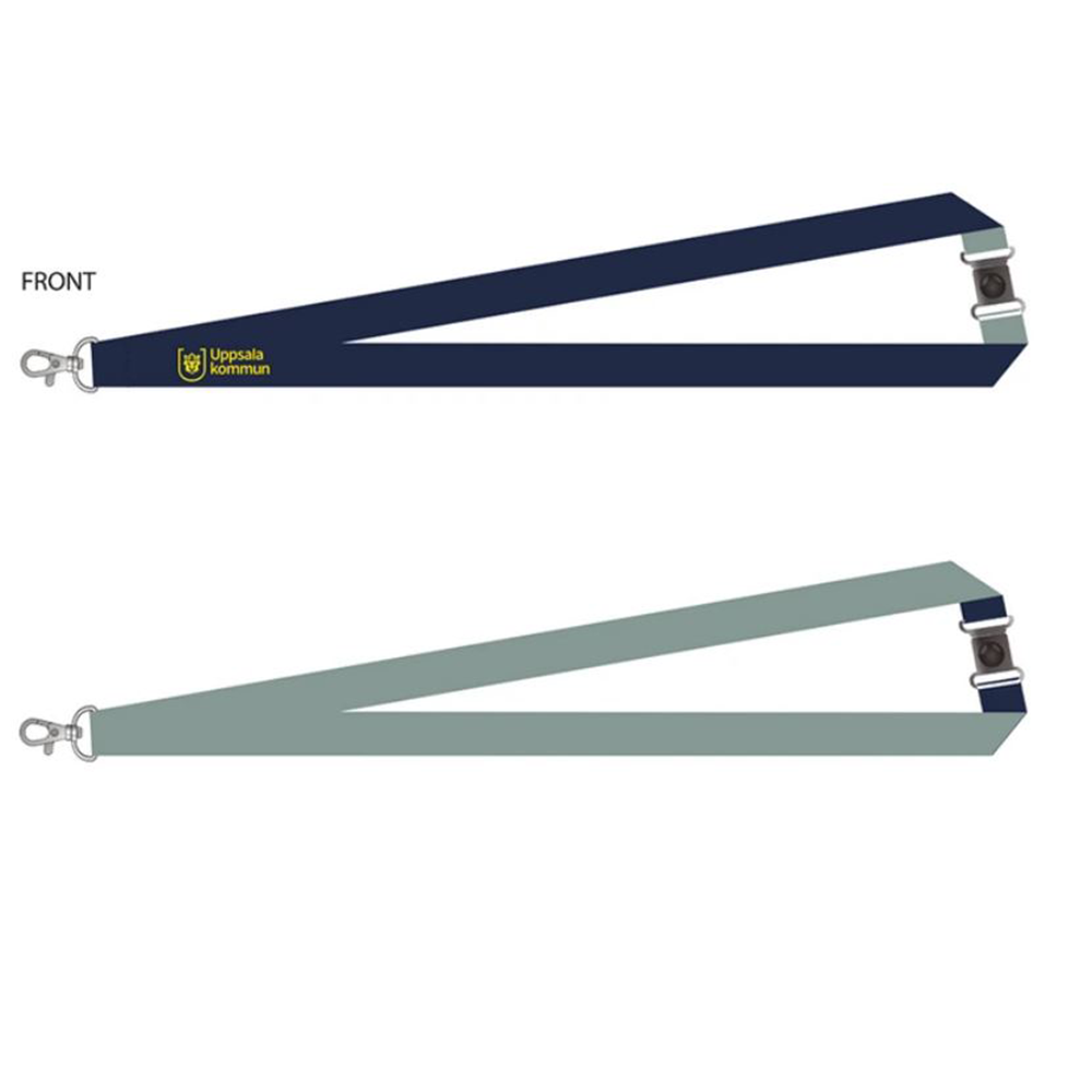 Nyckelband marinblå, grå